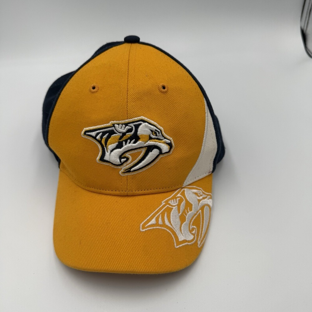 NHL Nashville Predators Youth Hat  Strap Gold Navy Kids Cap Hockey